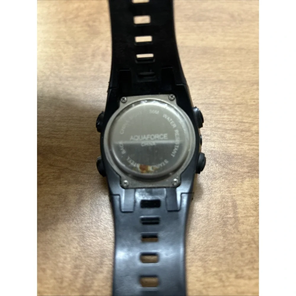 Aquaforce US Air Force Men's Black Rubber Strap Digital Watch‎ See Desc